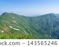 The Tanigawadake Horseshoe Traverse Trail in Minakami Town, Gunma Prefecture, and the ridgeline of the main Tanigawadake mountain range as seen from Mt. Mogura. 143565246