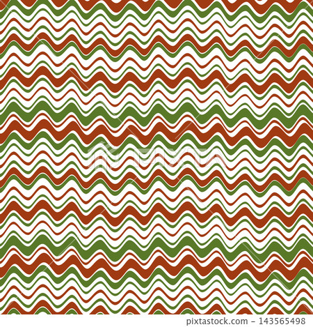 Retro Christmas wavy stripes seamless pattern Retro Christmas wavy stripes seamless pattern 143565498