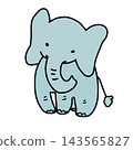 An elephant looking straight ahead 143565827