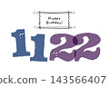 Number illustration, simple and cute date material, November 22nd 143566407