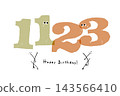 Number illustration, simple and cute date material, November 23rd 143566410