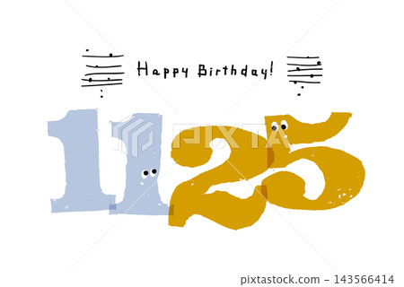 Number illustration, simple and cute date material, November 25th Number illustration, simple and cute date material, November 25th 143566414