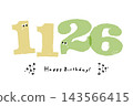 Number illustration, simple and cute date material, November 26th 143566415