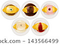 Omelet rice set illustration 143566499