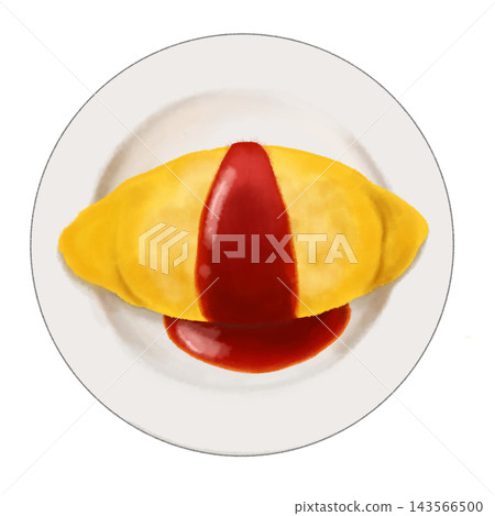 Illustration of ketchup omelet rice Illustration of ketchup omelet rice 143566500
