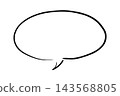 Pen handwritten speech bubble black 143568805