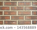 Classic Red Brick Wall Surface Texture and Construction Pattern Background 143568889