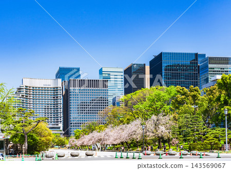 從丸之內到大手町的建築物[東京辦公區的形象] 143569067