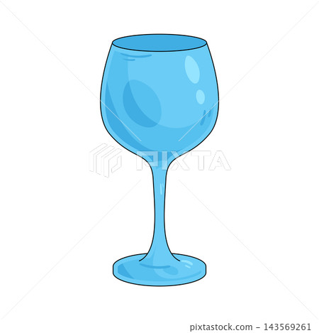 Illustration of wine glass 143569261