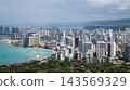 Waikiki skyline as seen from Diamond Head 143569329