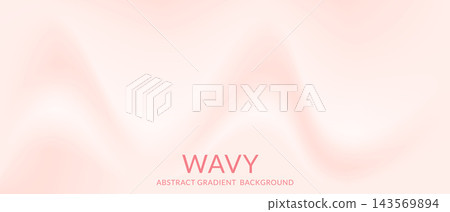 Wave in a wavy pink background with two soft peaks and cream tones. Pale blush gradient with blurred light along a flowing contour. Abstract vector backdrop for beauty banner or wedding invitation Wave in a wavy pink background with two soft peaks and cream tones. Pale blush gradient with blurred light along a flowing contour. Abstract vector backdrop for beauty banner or wedding invitation 143569894