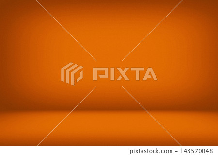 Ripe Pumpkin Color Studio Room Background for Product Presentation in Autumn Concept. Ripe Pumpkin Color Studio Room Background for Product Presentation in Autumn Concept. 143570048