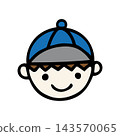 手繪圖示插圖，描繪了一個戴著帽子的男孩。 143570065