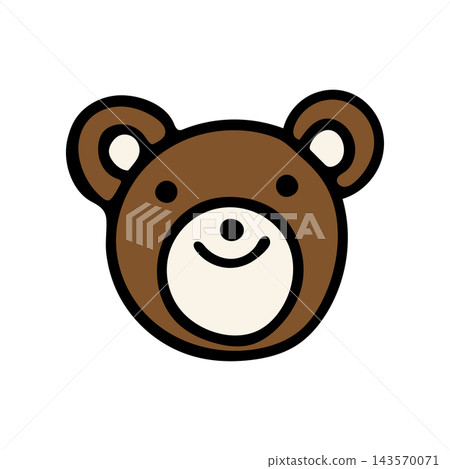 Cute hand-drawn bear icon illustration Cute hand-drawn bear icon illustration 143570071