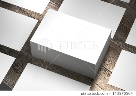 Businesscard mockup on wooden background 143570504