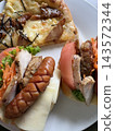 A creative dish! Teriyaki chicken pizza!! 143572344
