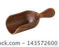 Empty brown scoop isolated PNG on transparent background 143572600