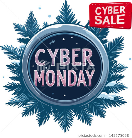 Cyber monday sale marketing concept illustration Cyber monday sale marketing concept illustration 143575038