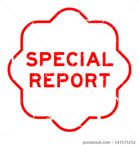 Grunge red special report word rubber seal stamp on white background Grunge red special report word rubber seal stamp on white background 143575252