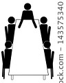 Pictograms during a meeting 143575340