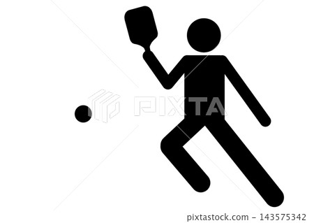 Pickleball pictogram Pickleball pictogram 143575342