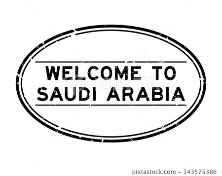 Grunge black welcome to saudi arabia word oval rubber seal stamp on white background Grunge black welcome to saudi arabia word oval rubber seal stamp on white background 143575386