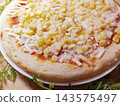 Frozen pizza before baking 143575497