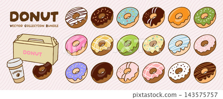 Donut vector art collection Donut vector art collection 143575757