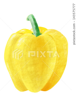 Crayon-style vegetable and fruit series: "Paprika (yellow)" Crayon-style vegetable and fruit series: "Paprika (yellow)" 143575777