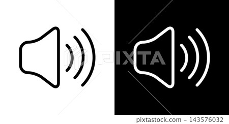 Speaker Volume Line Icon Set. Audio Control, Sound Level, And Speaker Output Outline Symbol Collection. Dual Tone Design For User Interface And Multimedia Applications. Isolated Vector Illustration Speaker Volume Line Icon Set. Audio Control, Sound Level, And Speaker Output Outline Symbol Collection. Dual Tone Design For User Interface And Multimedia Applications. Isolated Vector Illustration 143576032