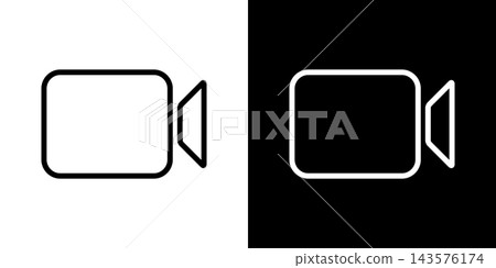 Video Camera Line Icon Set. Video Recording, Streaming, And Communication Outline Symbol Collection. Dual Color Scheme For Versatile Use. Isolated Vector Illustration Video Camera Line Icon Set. Video Recording, Streaming, And Communication Outline Symbol Collection. Dual Color Scheme For Versatile Use. Isolated Vector Illustration 143576174