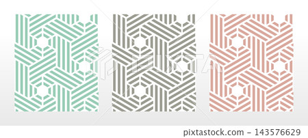Set of abstract geometric patterns. Seamless vector backgrounds. Colored ornaments Graphic modern patterns Simple lattice graphic design Set of abstract geometric patterns. Seamless vector backgrounds. Colored ornaments Graphic modern patterns Simple lattice graphic design 143576629