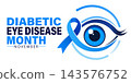 Diabetic eye disease month awareness blue 143576752