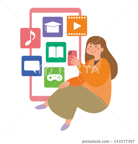 Women using smartphone apps Women using smartphone apps 143577397