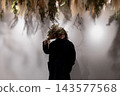 Dried flower ceiling 143577568