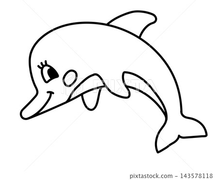 Cute Dolphin Coloring Page Cute Dolphin Coloring Page 143578118