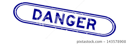 Grunge blue danger word rubber seal stamp on white background Grunge blue danger word rubber seal stamp on white background 143578908