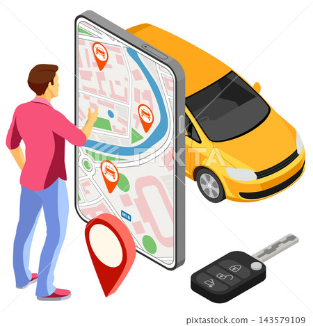 Car Sharing Service Concept Car Sharing Service Concept 143579109