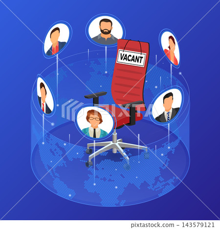 Isometric Job Agency Employment and Hiring Concept 143579121
