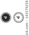 Qibla Compass Icon Set for Prayer Direction 143579258