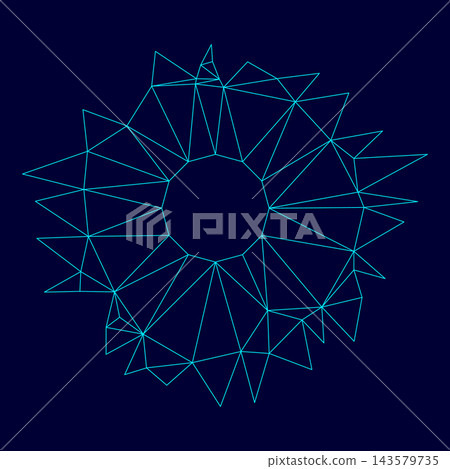 Hole from shot low poly triangulation triangulated polygonal electric cyan blue vibrant aqua neon color vector illustration image outline contour line Hole from shot low poly triangulation triangulated polygonal electric cyan blue vibrant aqua neon color vector illustration image outline contour line 143579735