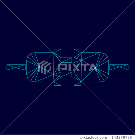 Socket and plug low poly triangulation triangulated polygonal electric cyan blue vibrant aqua neon color vector illustration image outline contour line Socket and plug low poly triangulation triangulated polygonal electric cyan blue vibrant aqua neon color vector illustration image outline contour line 143579759