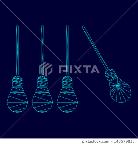 Concept of creativity light bulb different from other lamps low poly triangulation triangulated polygonal electric cyan blue vibrant aqua neon color vector illustration image outline contour line Concept of creativity light bulb different from other lamps low poly triangulation triangulated polygonal electric cyan blue vibrant aqua neon color vector illustration image outline contour line 143579833