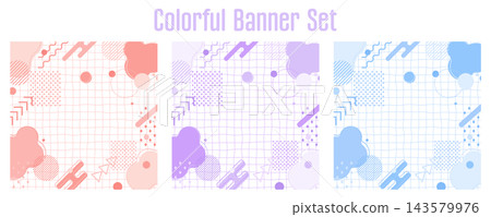 Frame material: Memphis pattern, square Frame material: Memphis pattern, square 143579976