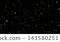 Small golden confetti on a black background, 4K still image, celebration, victory. 143580251