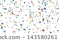 五彩繽紛的紙屑，透明 PNG 格式，4K 靜態圖像，慶祝，勝利。 143580261