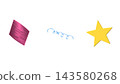 Colorful confetti pieces (squares, tape, stars) - Transparent PNG 4K still image - Celebration, Victory 143580268