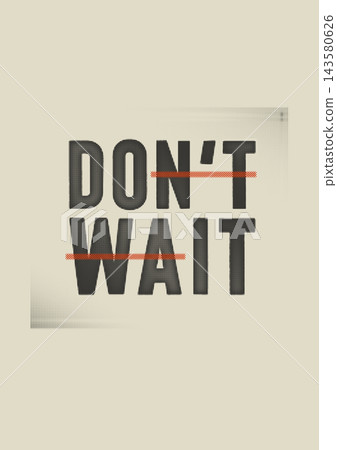 Halftone typography poster featuring a bold motivation quote layout Halftone typography poster featuring a bold motivation quote layout 143580626