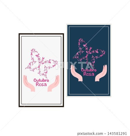 breast cancer awareness outubro rosa poster template with ribbon free vector free download 143581291