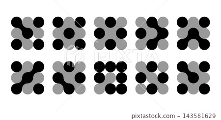 Atom dots connected in molecule structure pattern. Abstract circle shapes, collagen liquid drops. Medical tech metaball cells. Wavy merge fluid arrow, laboratory symbol. Dividing blob circuit cross Atom dots connected in molecule structure pattern. Abstract circle shapes, collagen liquid drops. Medical tech metaball cells. Wavy merge fluid arrow, laboratory symbol. Dividing blob circuit cross 143581629